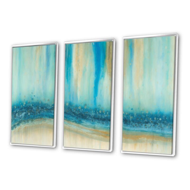 Designart "The Awakening Of Dawn VIII" Abstract Liquid Ink Framed Canvas Wall Art Print 3